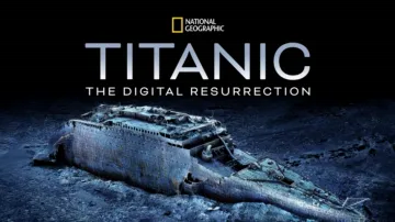 Titanic: A Ressurreição Digital  Imagem do naufrágio no fundo do mar, cortesia National Geographic  BebedouroOnline compose 15 webp