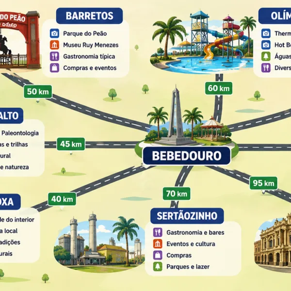 Cidades para visitar perto de bebedouro