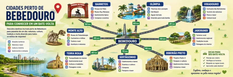 Cidades para visitar perto de bebedouro